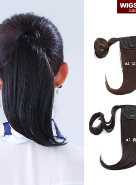 wigs2you绑式包邮系带马尾假发