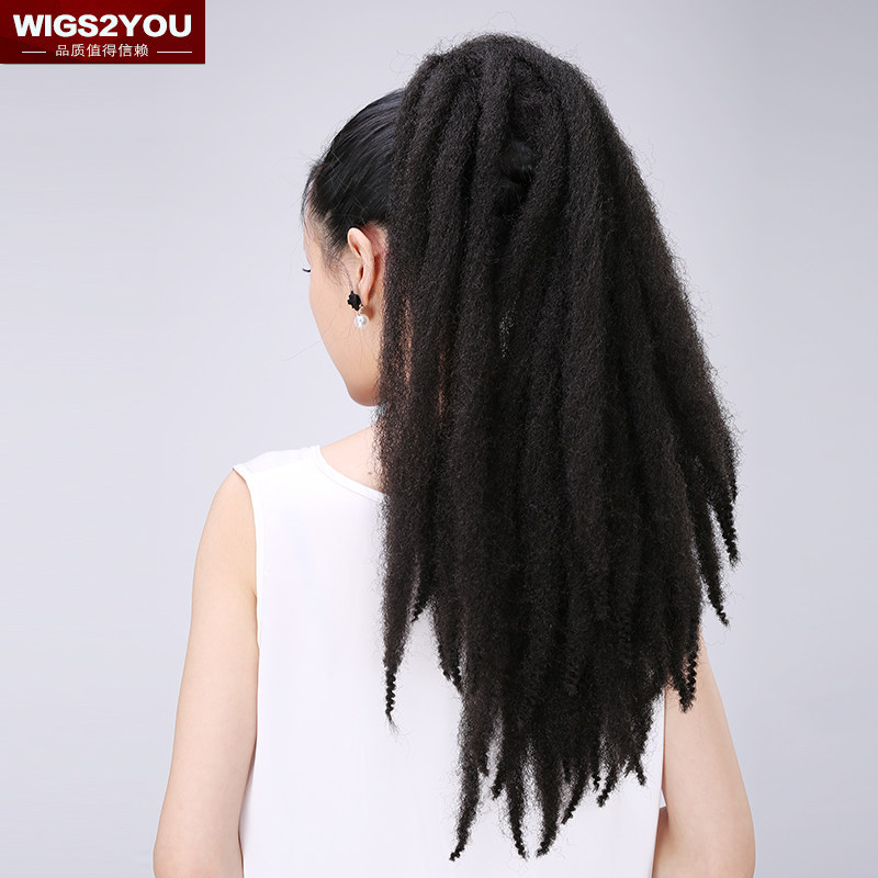 wigs2you发包式蓬松马尾辫子 时尚个性长款脏辫 女士街舞假发嘻哈