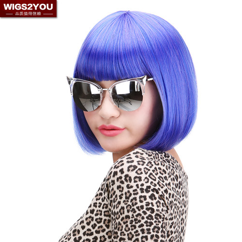 wigs2you动漫彩色假发套bobo头