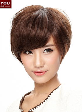 wigs2you高端假发短直发女 真人发丝假发套 逼真帅气短假发套