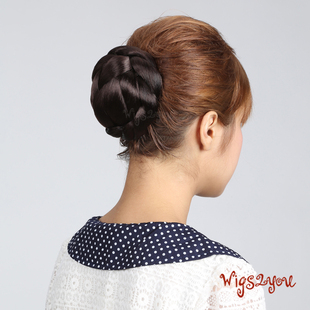 Wigs2you品牌假发发包 可爱女生盘发头饰 新娘造型时尚花苞发髻