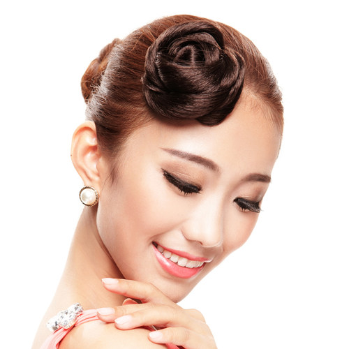 Wigs2you品牌假发配件新款 个性时尚女士头饰 新娘玫瑰发髻