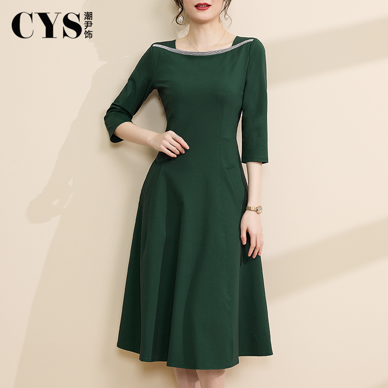 潮尹饰通勤气质名媛高端连衣裙