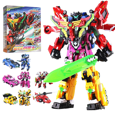 迷你特工队6超次元力量创世王四合体变形机甲玩具儿童男X福特特工