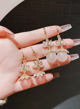 2024新品潮韩国气质个性猫耳环时尚百搭网红超仙耳坠耳钩耳饰女