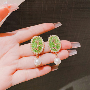 法式复古巴洛克宫廷风花朵珍珠耳环网红气质简约玫瑰花耳钉耳饰女