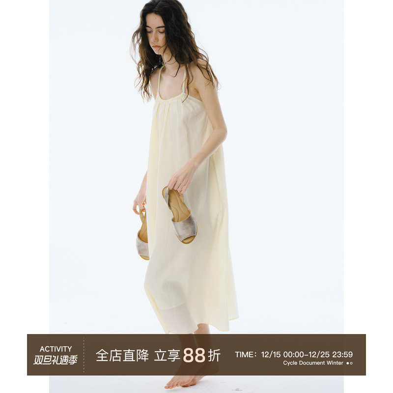 CycleDocument挂脖露背连衣裙