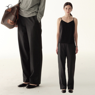 Cycle 百搭直筒垂感烟管西裤 女通勤干练休闲长裤 Document基础款