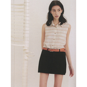 衬衫 Cycle 色织格纹遮副乳背心无袖 天丝&亚麻混纺 女 Document