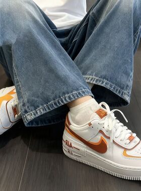 NIKE耐克女子AF1空军一号双钩运动鞋休闲鞋板鞋CI0919-124