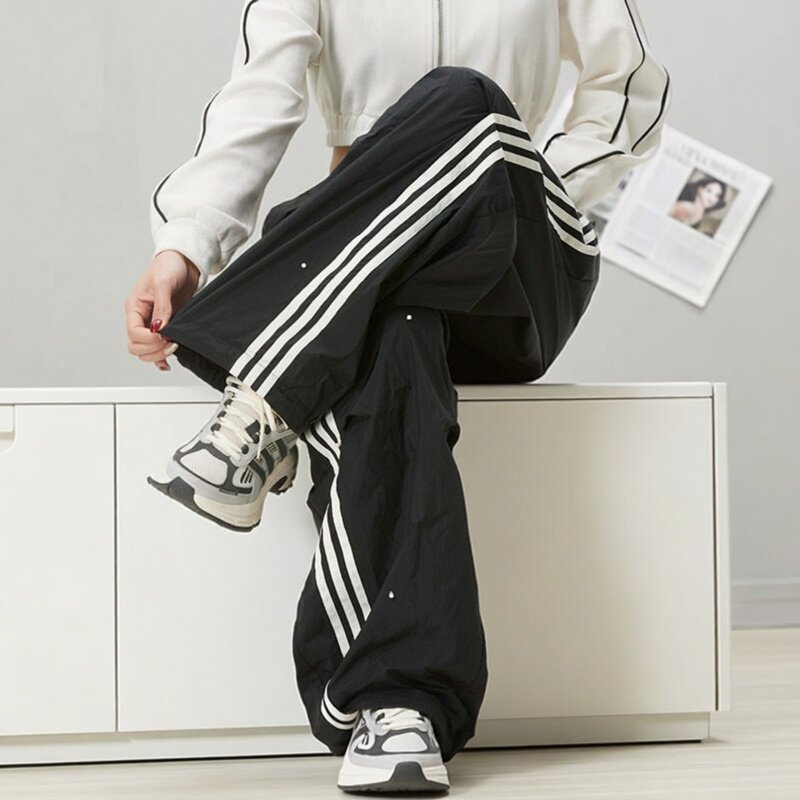 阿迪达斯三叶草女装宋雨琦同款P PANT 梭织宽松阔腿运动裤KS2865