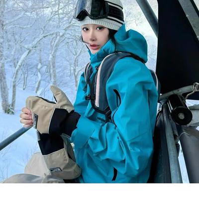 2025秋冬新款蓝色冲锋衣男女三合一可拆卸防风防水户外进藏登山服