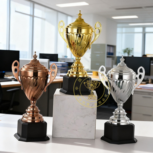高档金属皇冠大奖杯定制运动会比赛篮球足球高尔夫团体电竞年会