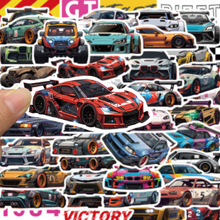 50张JDM GTR跑车赛车贴纸电脑手机壳头盔防水贴画 laptop sticker