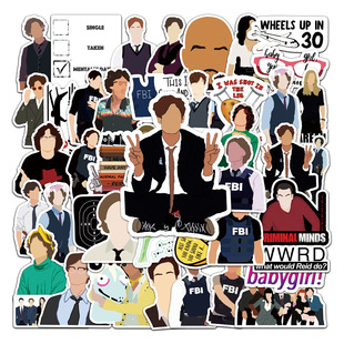 50张美剧犯罪心理贴纸行李箱手机壳电脑头盔贴画 Criminal Minds