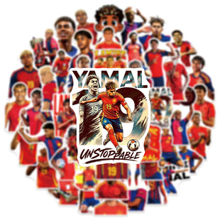 50张世界杯西班牙亚马尔贴纸笔记本电脑手帐贴画 Lamine Yamal