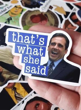 50张The Offic办公室贴纸电脑行李箱手机壳欧美贴纸手账保温杯