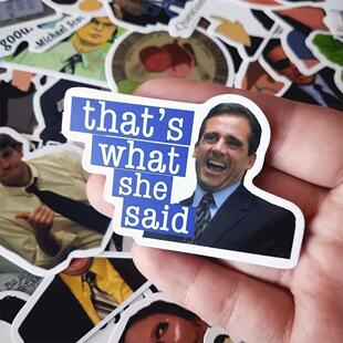 50张The Offic办公室贴纸电脑行李箱手机壳欧美贴纸手账保温杯