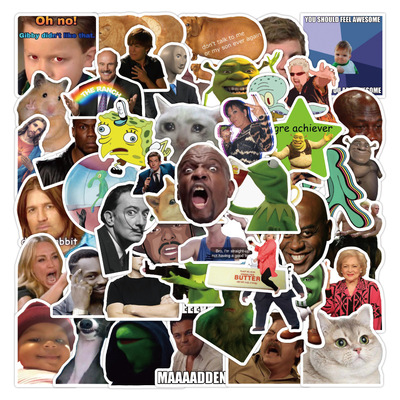 欧美搞笑表情包电脑手机贴纸防水