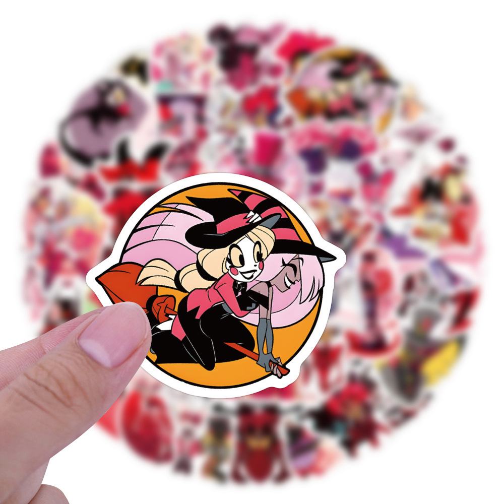 120张新款地狱客栈贴纸电脑贴画