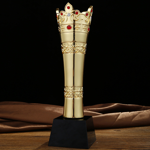 皇冠皇后金属奖杯定制 女神模特选美比赛女王舞蹈艺术红宝石奖杯