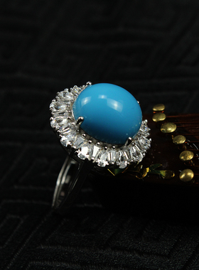 s925纯银戒托豪华满钻戒指空托