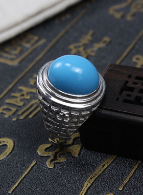 纯银六字真言戒指空托