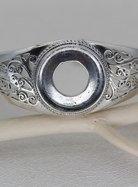 纯银尼泊尔手镯民族风蒙古空托