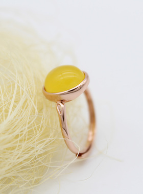 镶嵌玫瑰金色戒指空托