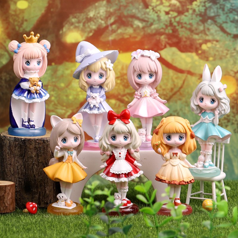 盛装派对少女心盲盒公仔女童创意潮玩摆件送小学生儿童礼物奖品