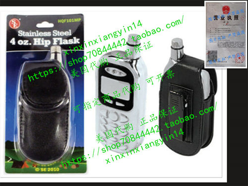 4oz Stainless Steel Liquor Hip Flask Screw Cap Cell Phone De
