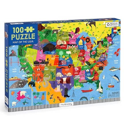 Mudpuppy Map of The USA – 100 Piece Jigsaw Puzzle