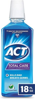 ACT Total Care Mouthwash, Icy Clean Mint,18-Ounce 3瓶