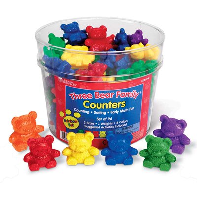 代 Learning Resources LER0744 Three Bear Family Counter Set