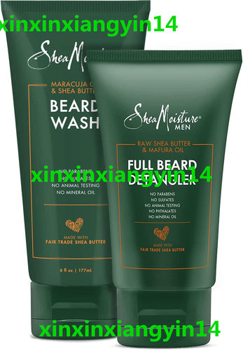 美国 Shea Moisture Beard Wash and Detangler Set Maracuja Oil