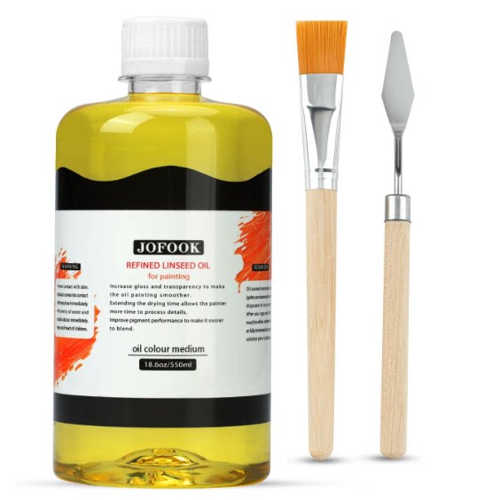 JOFOOK Refined Linseed Oil 550ml – Thinner Medium图片