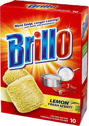 在途 美国 Brillo Steel Wool Soap Pads, Lemon, 10-Count