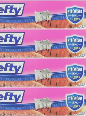 Hefty Slider 2.5 Gallon Jumbo Storage Bags, 12 Count *4