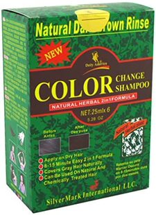 Deity Shampoo Color Change Kit Natural Herbal 2N1 Dark Brown