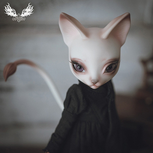 [鬼契人型]正版2017圣诞活动1/8分BJD娃娃双关节动物素体猫—喵喵