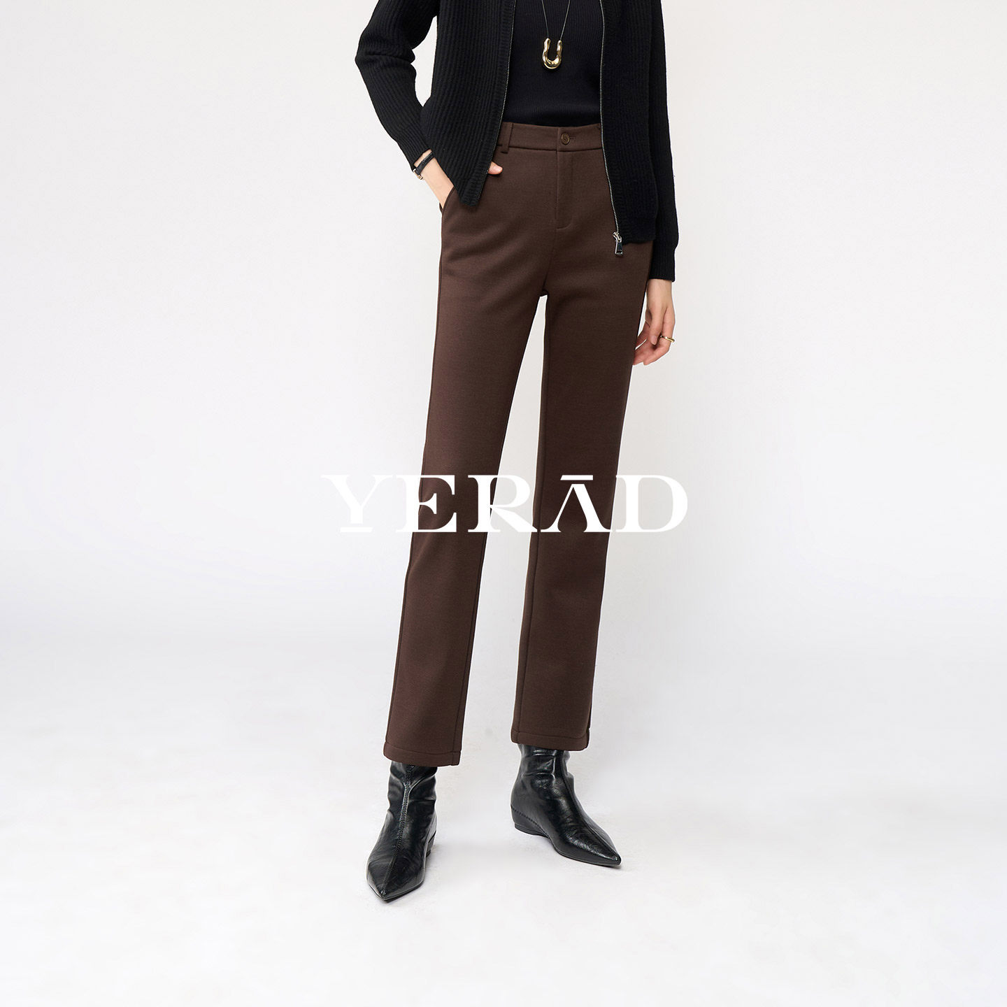 娅丽达九分直筒裤女冬季裤子小个子休闲西装裤2025新款加绒烟管裤,女装/女士精品,休闲裤,淘宝优惠券,粉丝福利购,淘宝优惠卷