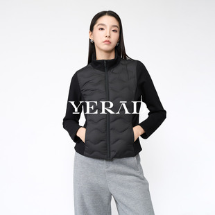 娅丽达修身立领轻量级内胆羽绒服女2025冬季新款短款鸭绒运动外套