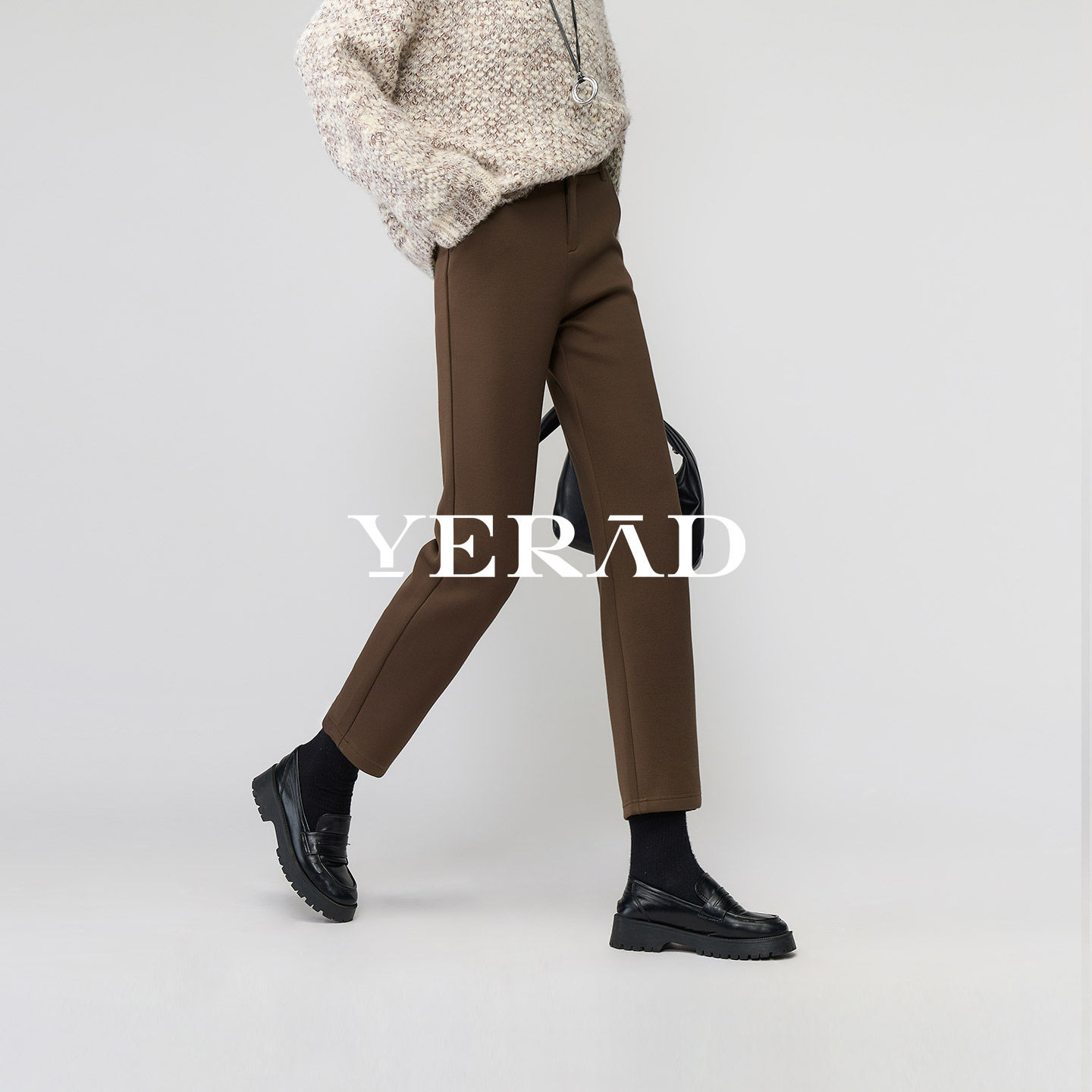 娅丽达羊蚕绒加绒加厚直筒裤女冬季休闲裤2025新款黑色裤子西装裤,女装/女士精品,休闲裤,淘宝优惠券,粉丝福利购,淘宝优惠卷