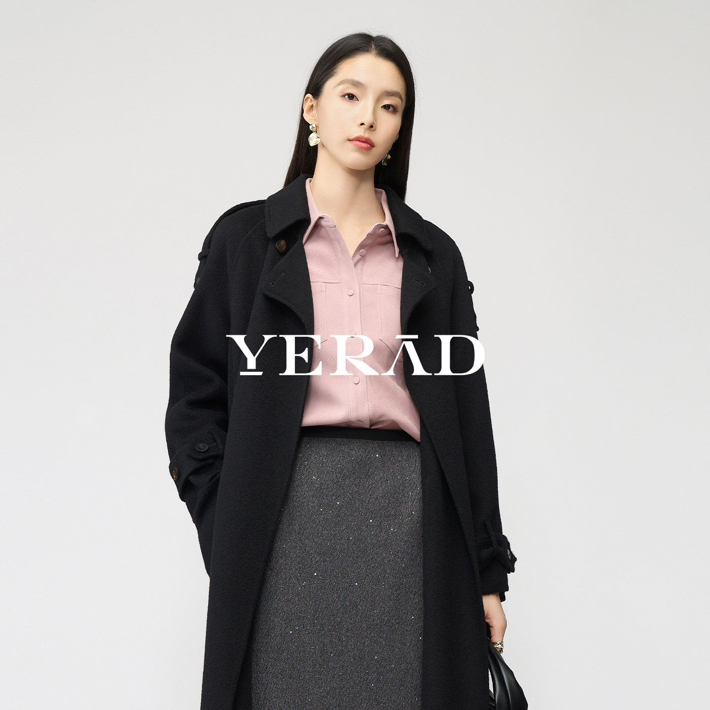 娅丽达设计感对称大口袋磨毛衬衫女2025冬季新款通勤宽松粉色衬衣,女装/女士精品,衬衫,淘宝优惠券,粉丝福利购,淘宝优惠卷