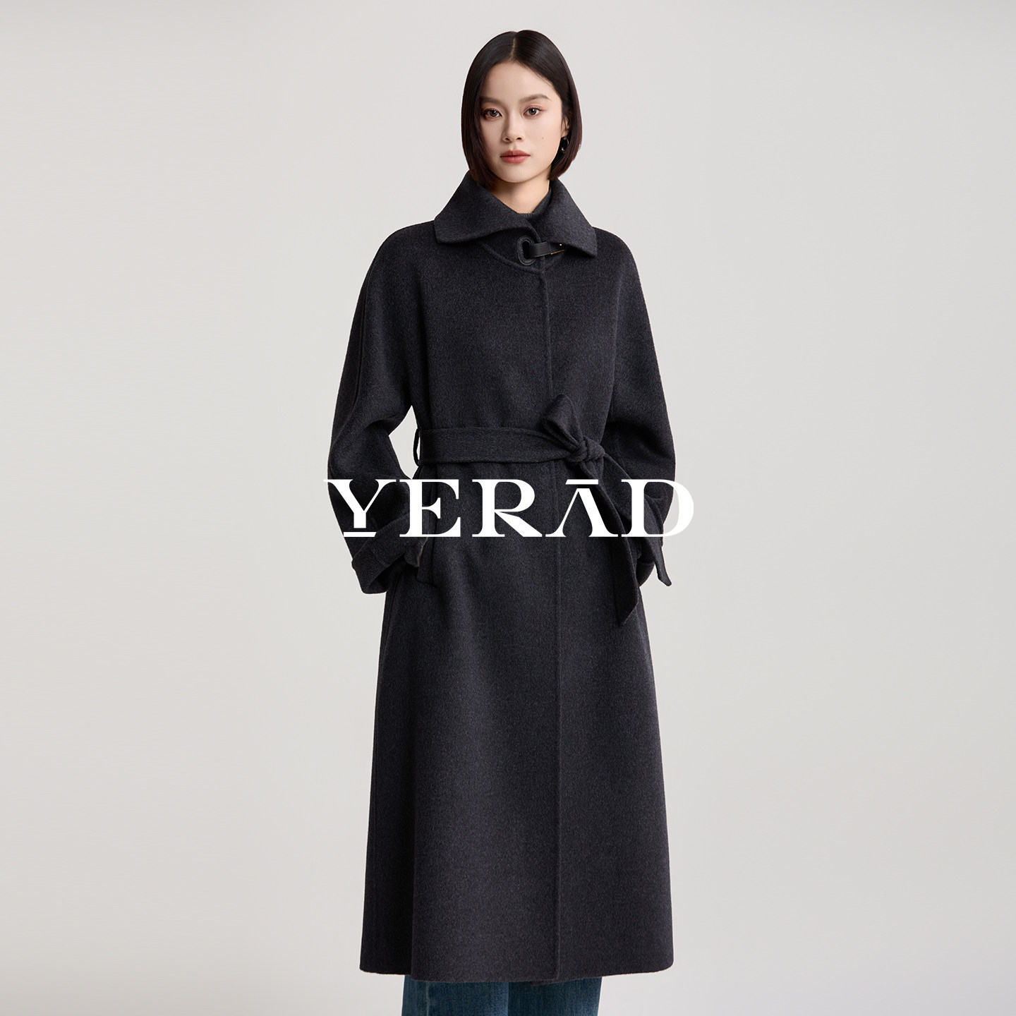 【商场同款】娅丽达通勤收腰系带双面呢大衣女冬季新款毛呢长外套,女装/女士精品,毛呢外套,淘宝优惠券,粉丝福利购,淘宝优惠卷