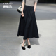 娅丽达高级感伞裙今年流行a字半身裙女春秋新款 裙子通勤黑色长裙