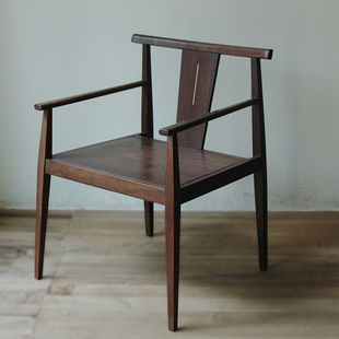 野木1978扶手椅主人椅主泡椅茶椅子现代茶室新中式 禅意实木设计款