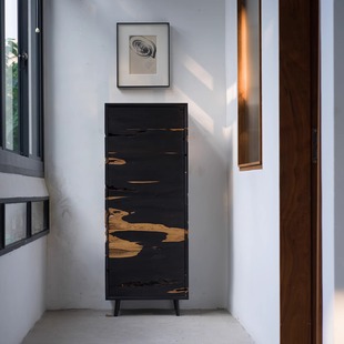 茶边柜门厅柜孤品设计感 不补玄关柜侘寂中式 野木1978 少数派