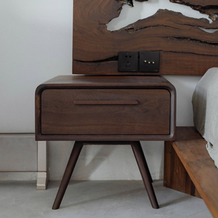 野木1978 实木小柜子茶几 奇趣床头柜简约侘寂风边柜现代中式