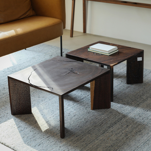 野木1978 侘寂风裂谷茶几现代简约实木茶台摆台创意孤品中式